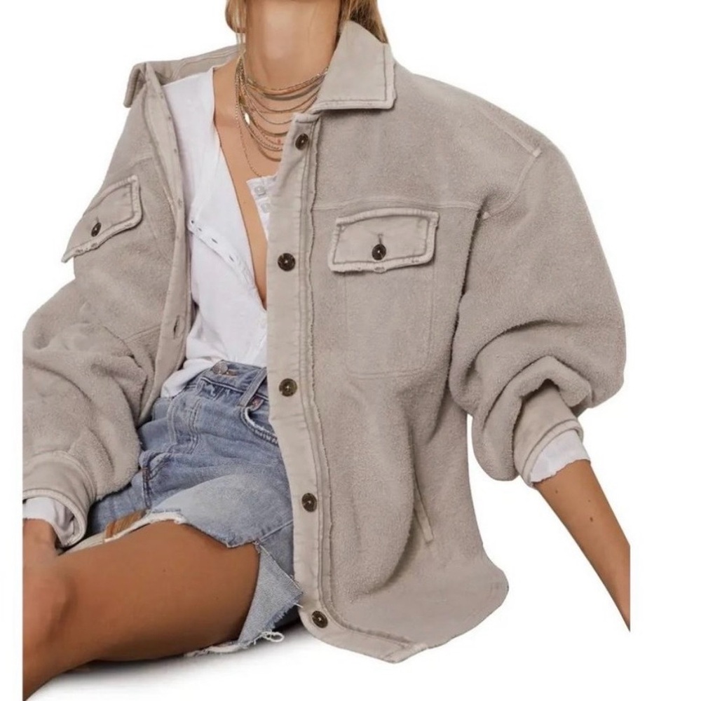 Free People Ruby Jacket - Stone - image 1